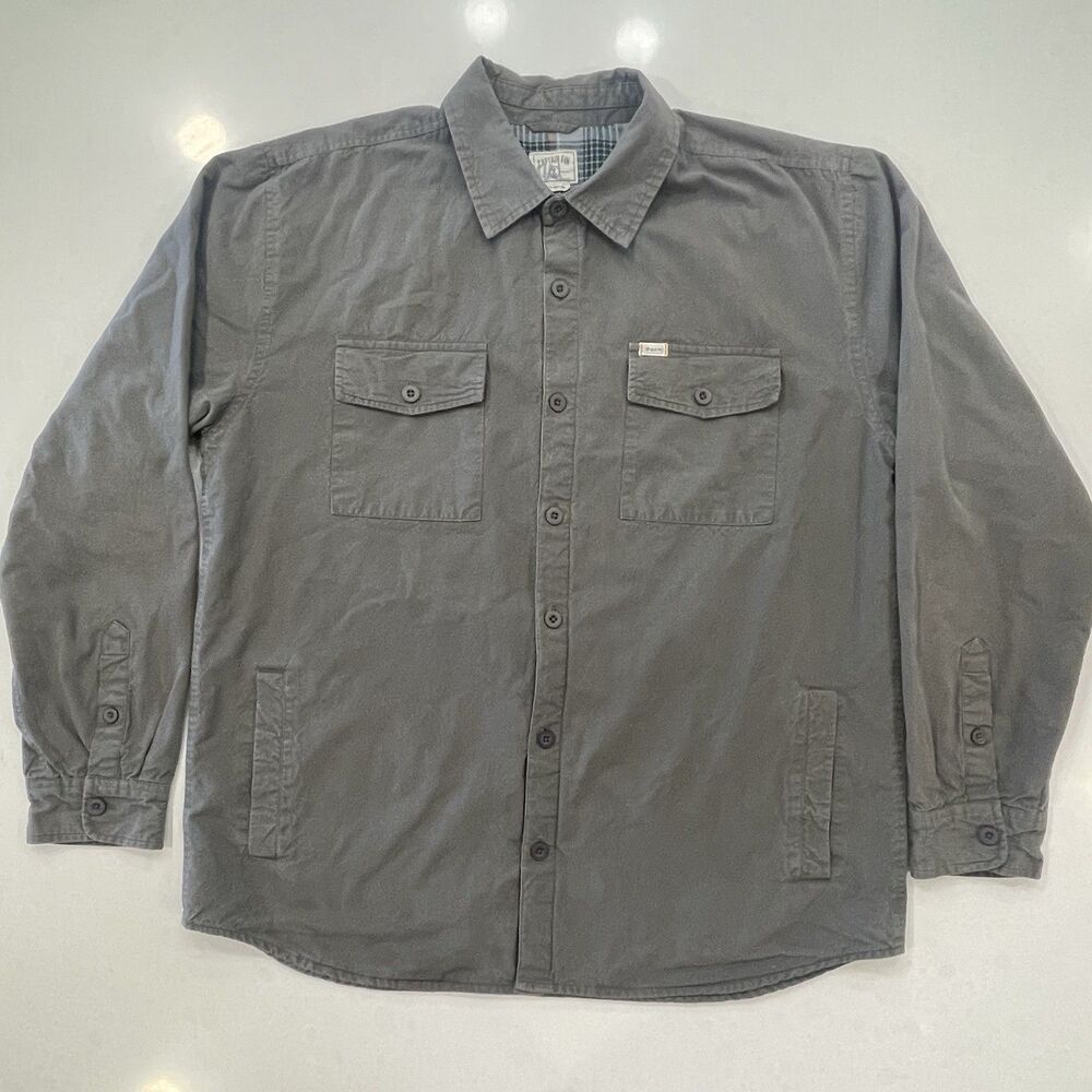 Captain Fin Army Green Flannel Lined Jacket Coat XX-Large